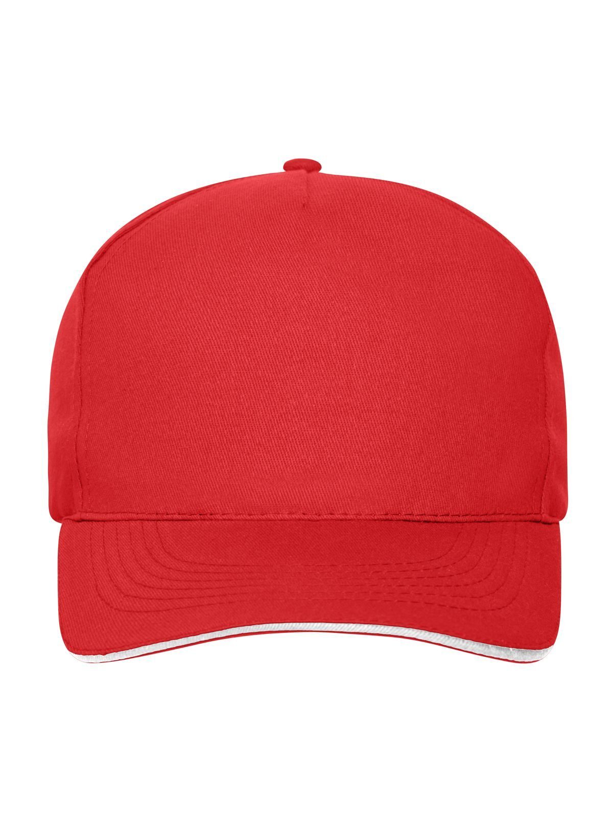 5 Panel Sandwich Cap Bio Cotton Daiber Red/White