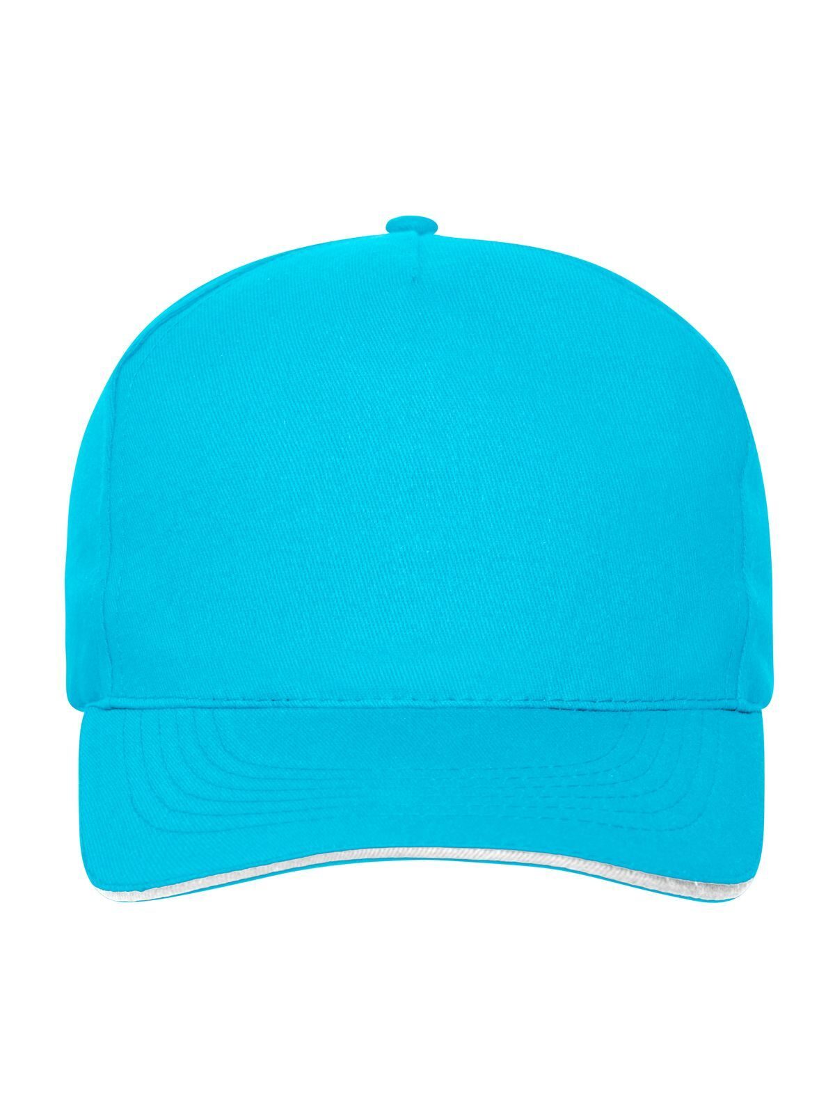 5 Panel Sandwich Cap Bio Cotton Daiber Turquoise/White