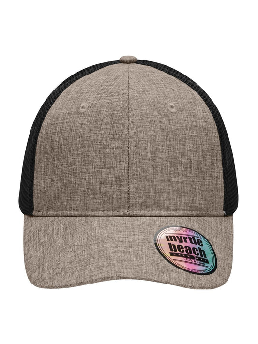6 Panel Mesh Cap Melange Daiber Brown-Melange/Black