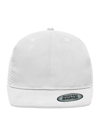 6 Panel Flat Peak Cap Daiber White