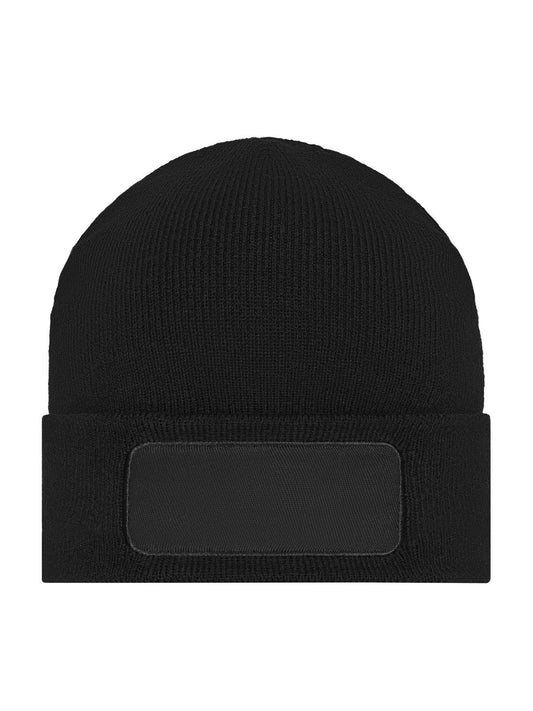Classic Knitted Beanie With Patch Daiber Black