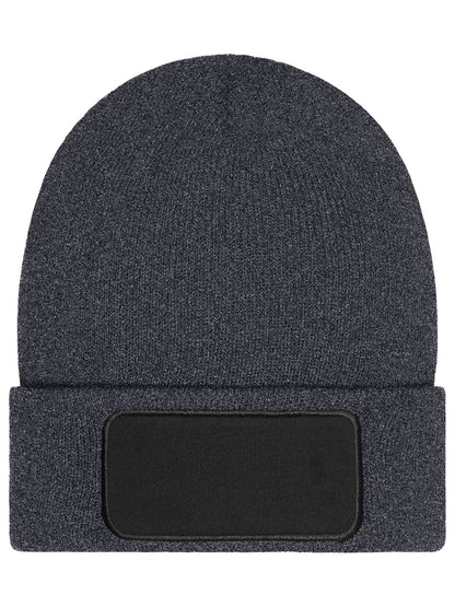 Beanie with Patch - Thinsulate Daiber Dark-Grey Melange