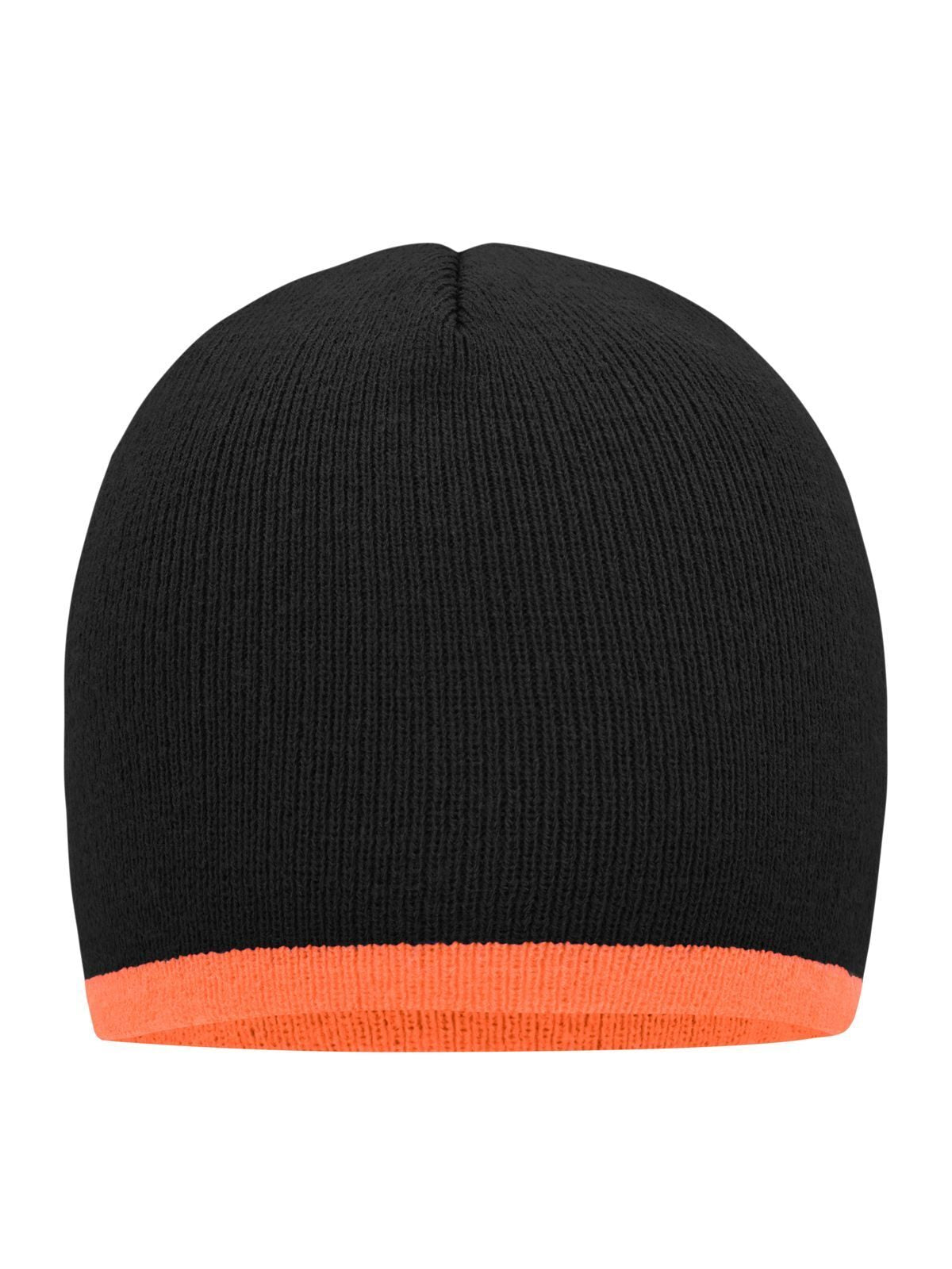Beanie with Contrasting Border Daiber Black/Orange