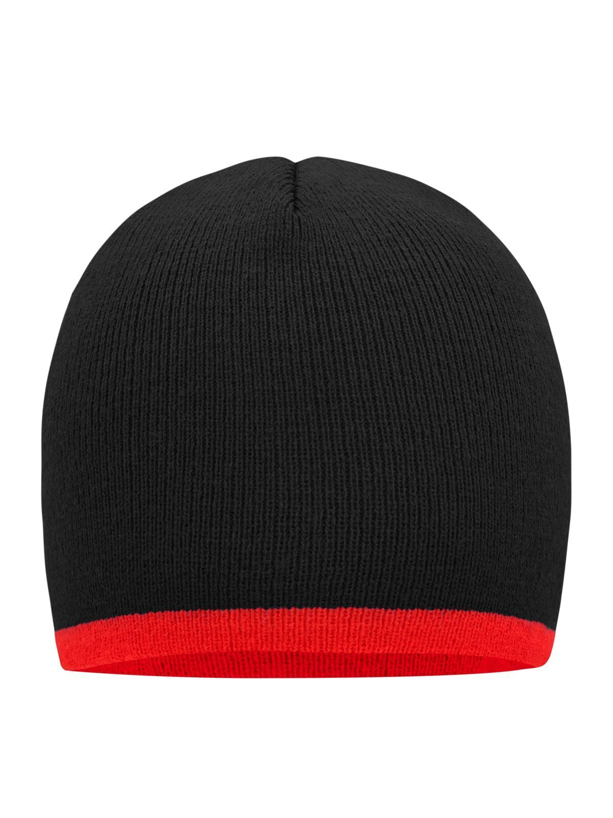 Beanie with Contrasting Border Daiber Black/Red