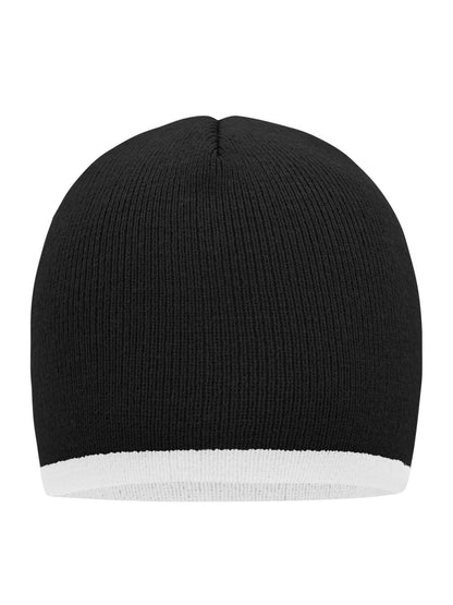 Beanie with Contrasting Border Daiber Black/White