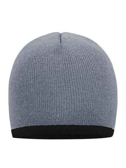 Beanie with Contrasting Border Daiber Light-Grey/Black