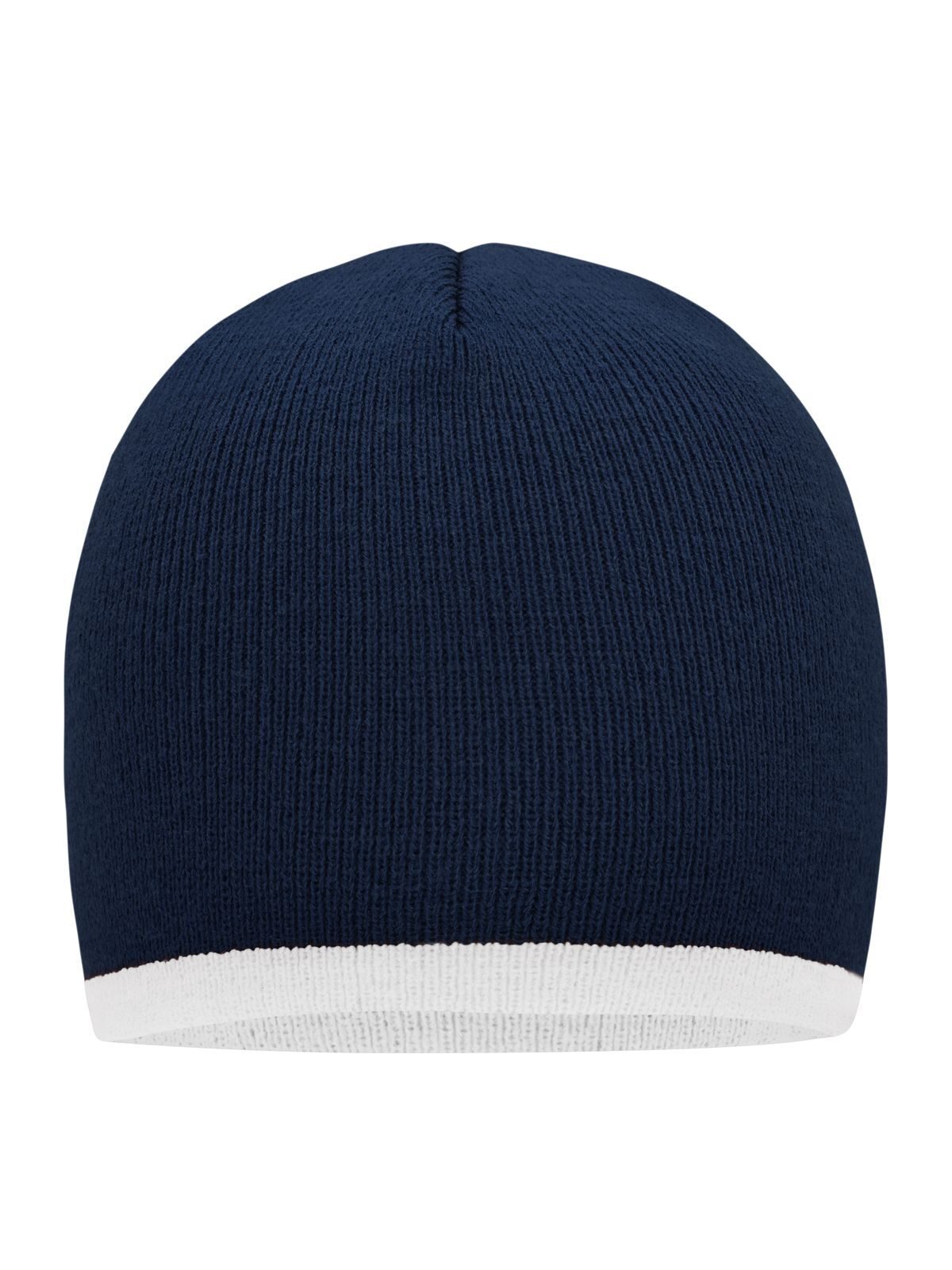 Beanie with Contrasting Border Daiber Navy/White