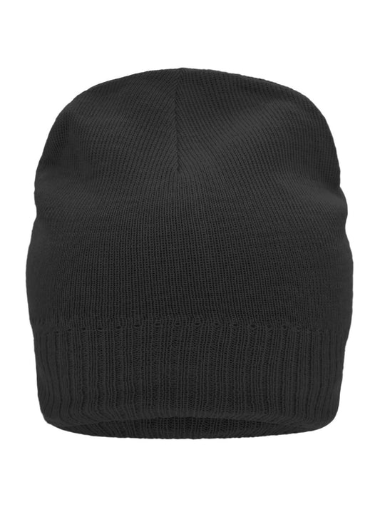 Knitted Beanie with Fleece Inset Daiber Black
