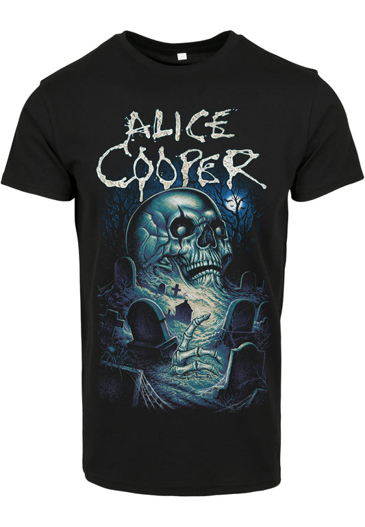 Alice Cooper Graveyard Blue Tee