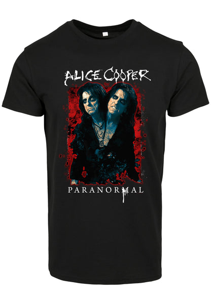 Alice Cooper Paranormal Splatter Adult Black Tee