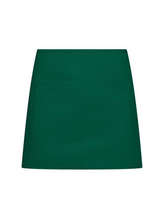 Basic Half Apron With Pocket Black Spider Bottle Green