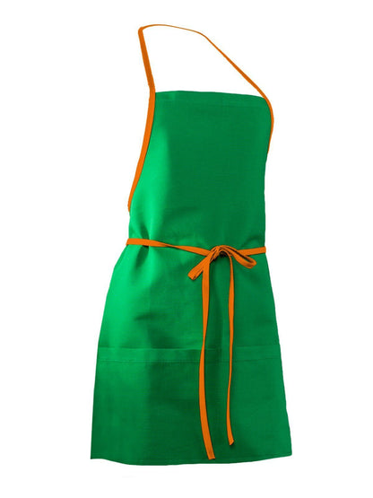 Contrast Apron Black Spider Green/Orange