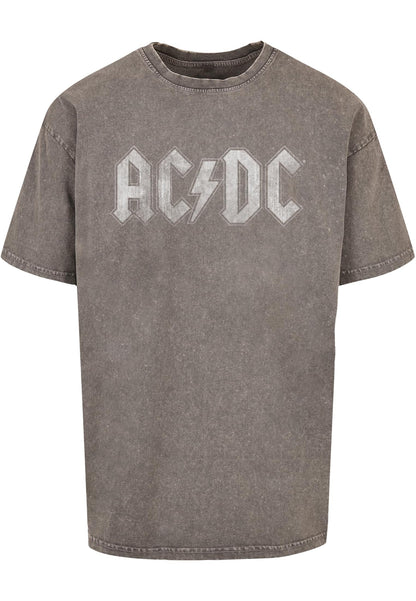 ACDC - Logo Acid Washed Oversize Tee