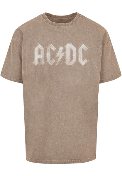 ACDC - Logo Acid Washed Oversize Tee