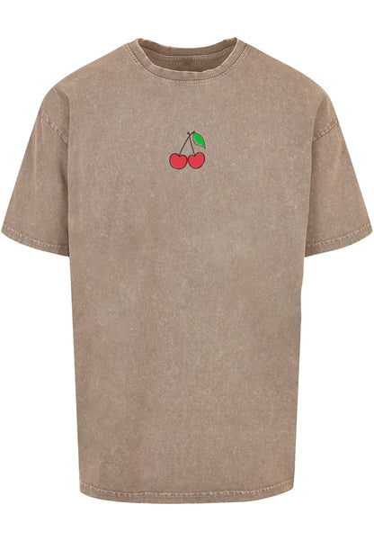 Summer - Sweet Cherry Acid Washed Oversize Tee