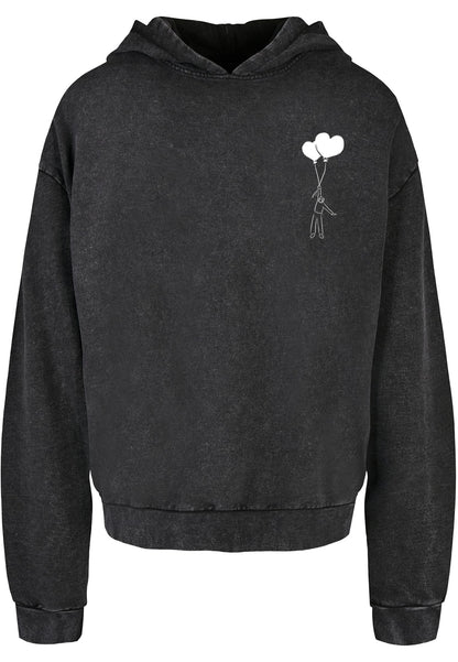 Love In The Air Acid Washed Oversize Hoody