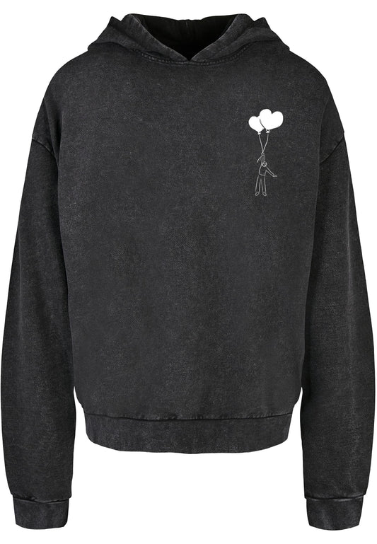 Love In The Air Acid Washed Oversize Hoody
