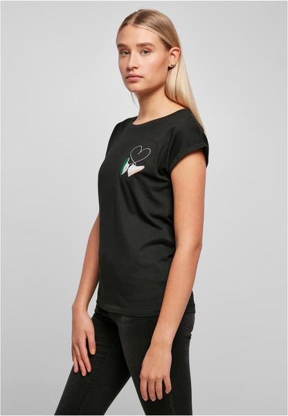 Ladies Kicks Love Extended Shoulder Tee