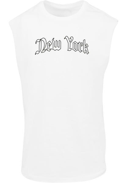 New York Wording Sleeveless Tee