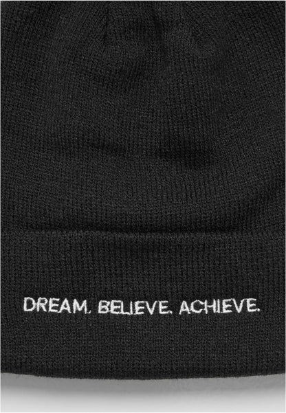 Dream Believe Achieve Heavy Knit Beanie - HIROSTAMPE