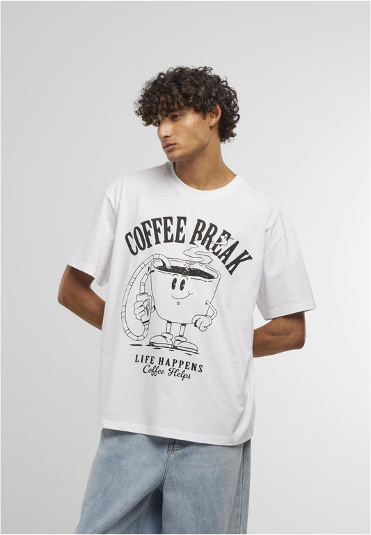 Life Happens Coffee Helps Oversize Tee