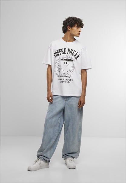 Life Happens Coffee Helps Oversize Tee