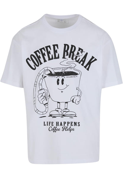 Life Happens Coffee Helps Oversize Tee