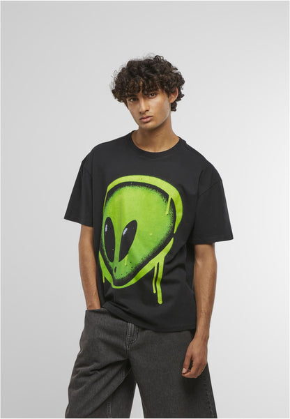 Dripping Alien Head Oversize Tee - HIROSTAMPE