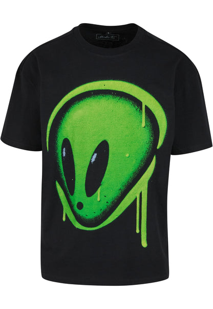 Dripping Alien Head Oversize Tee - HIROSTAMPE
