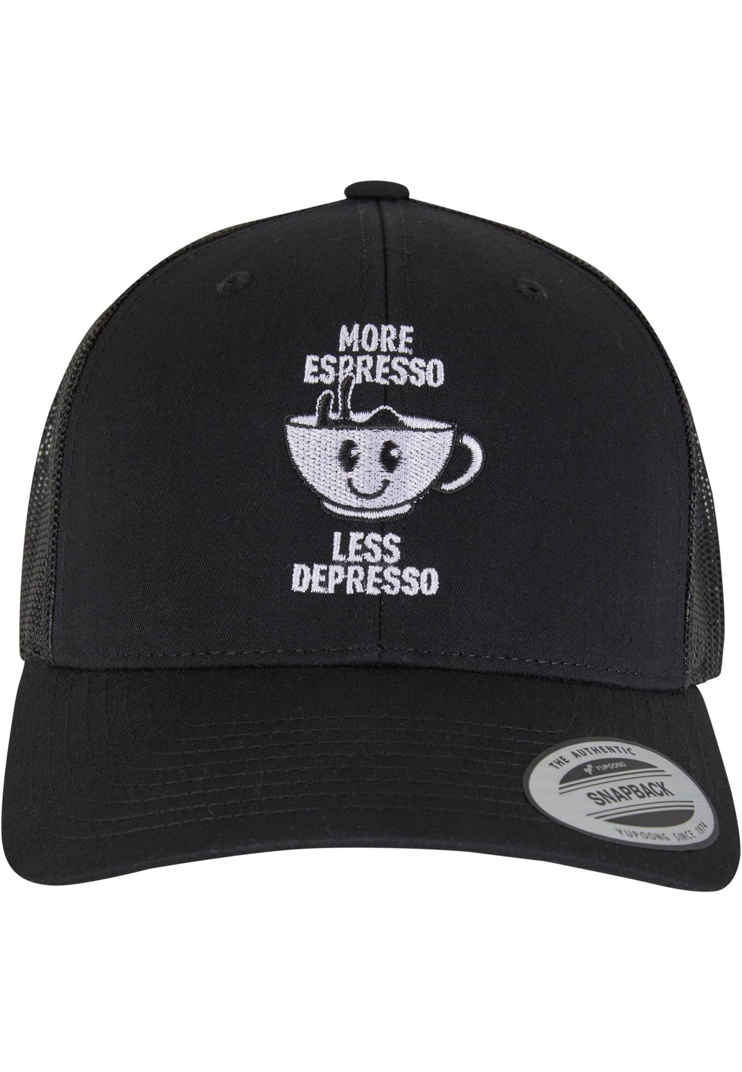More Espresso Less Depresso Retro Trucker