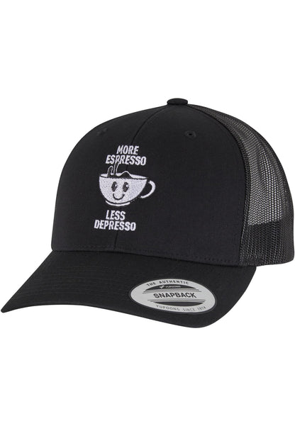 More Espresso Less Depresso Retro Trucker