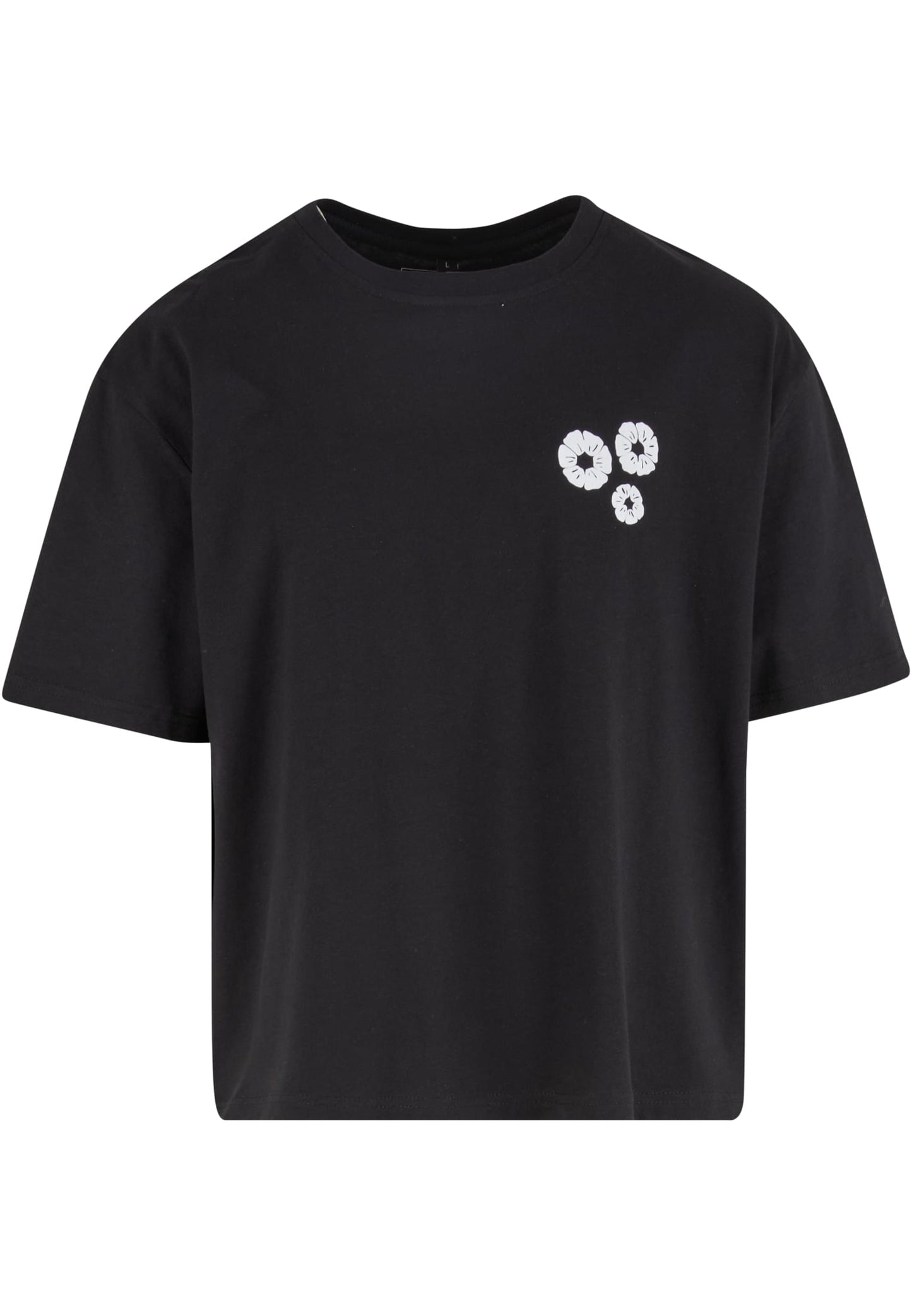 Bold Flowers Cropped Oversize Tee