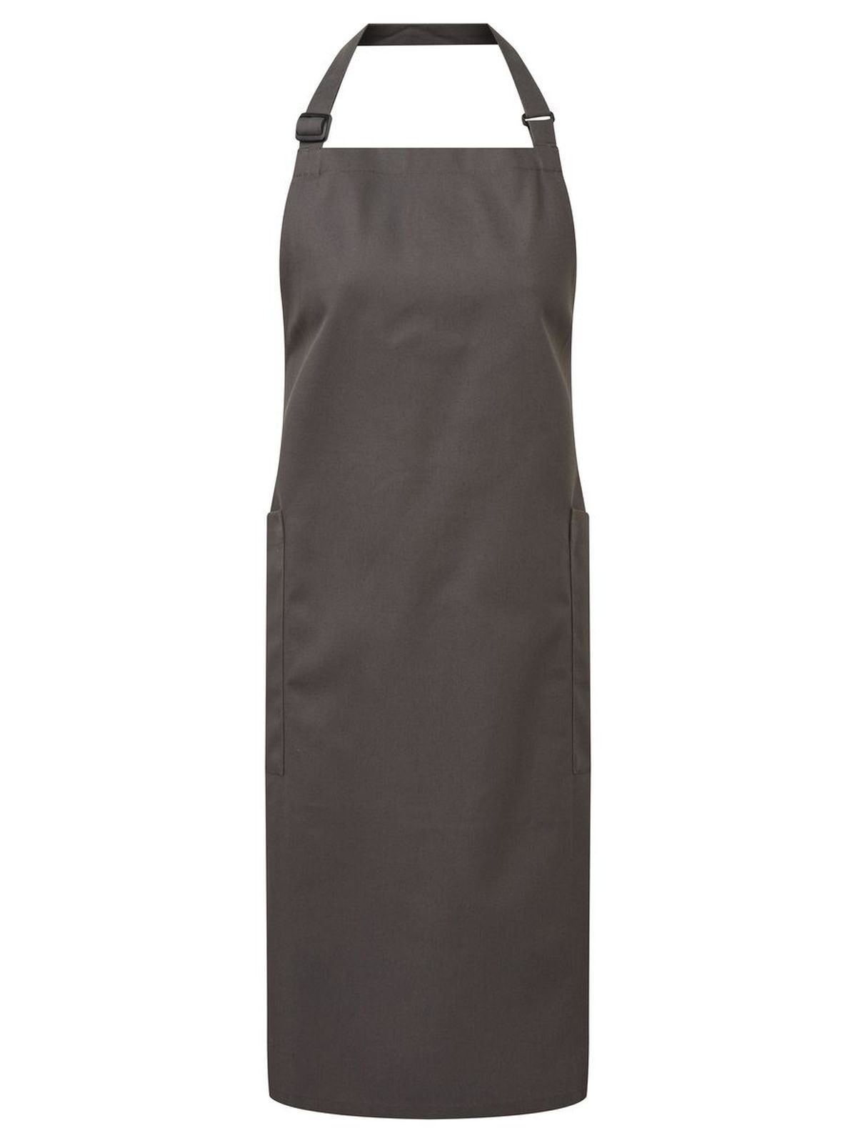 Recycled and Organic Fairtrade Bib Apron Premier Dark Grey