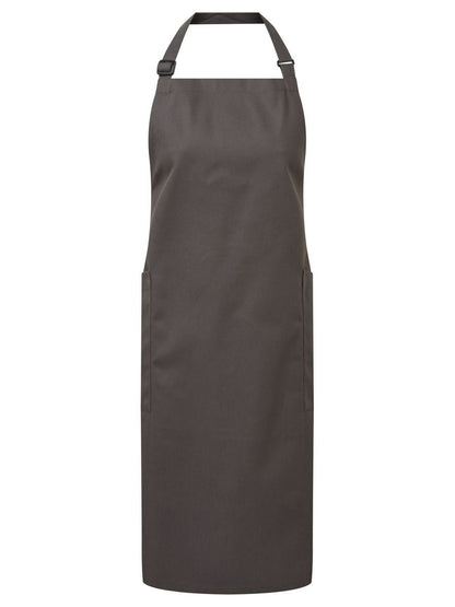 Recycled and Organic Fairtrade Bib Apron Premier Dark Grey