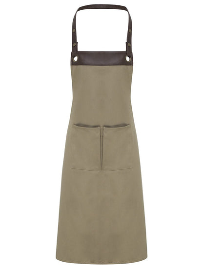 Espresso Bib Apron Premier Khaki/Brown