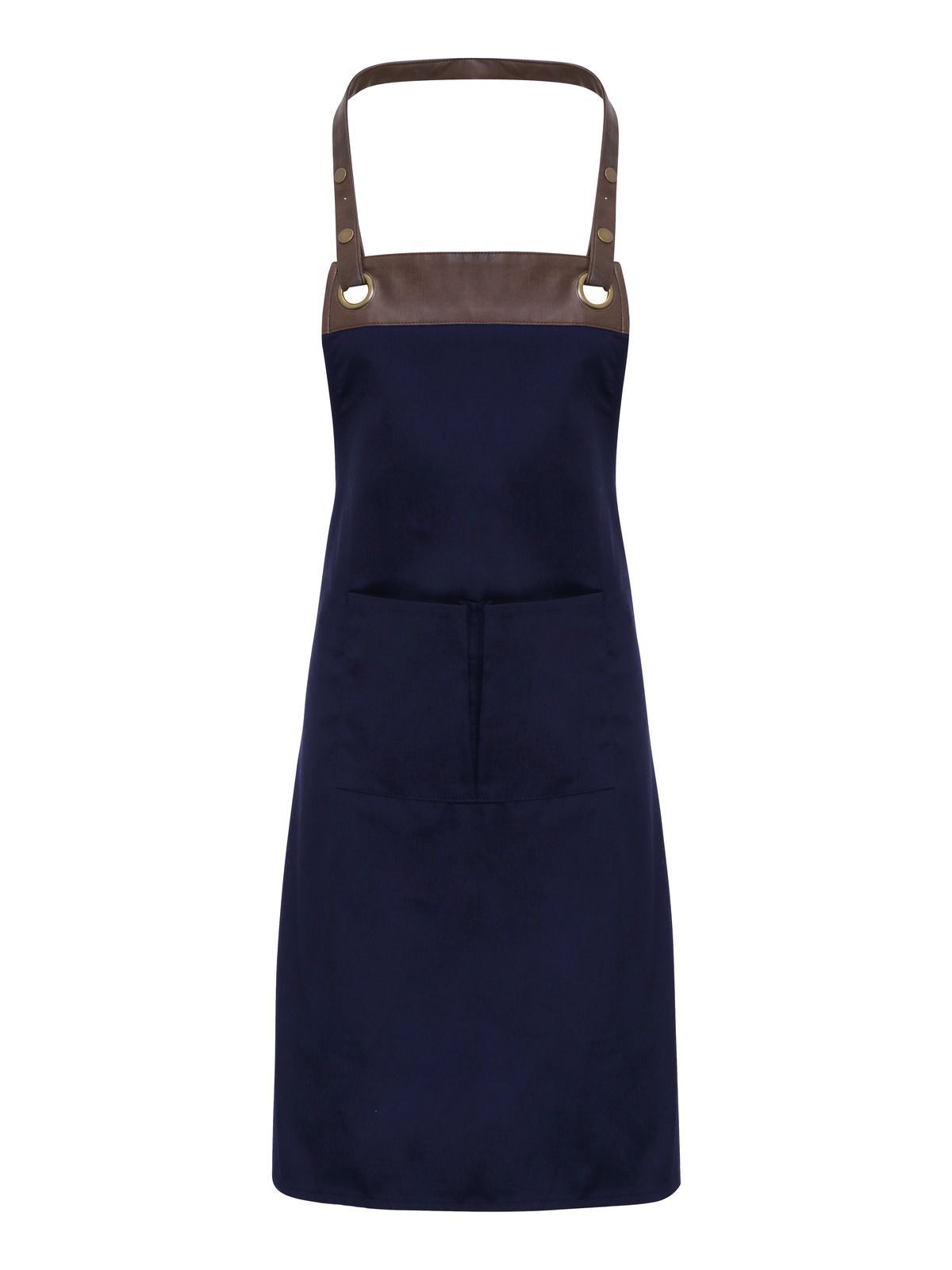 Espresso Bib Apron Premier Navy/Brown