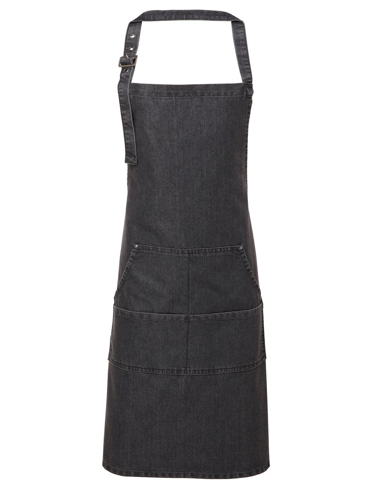 Jeans Stitch Denim Bib Apron Premier Black Denim