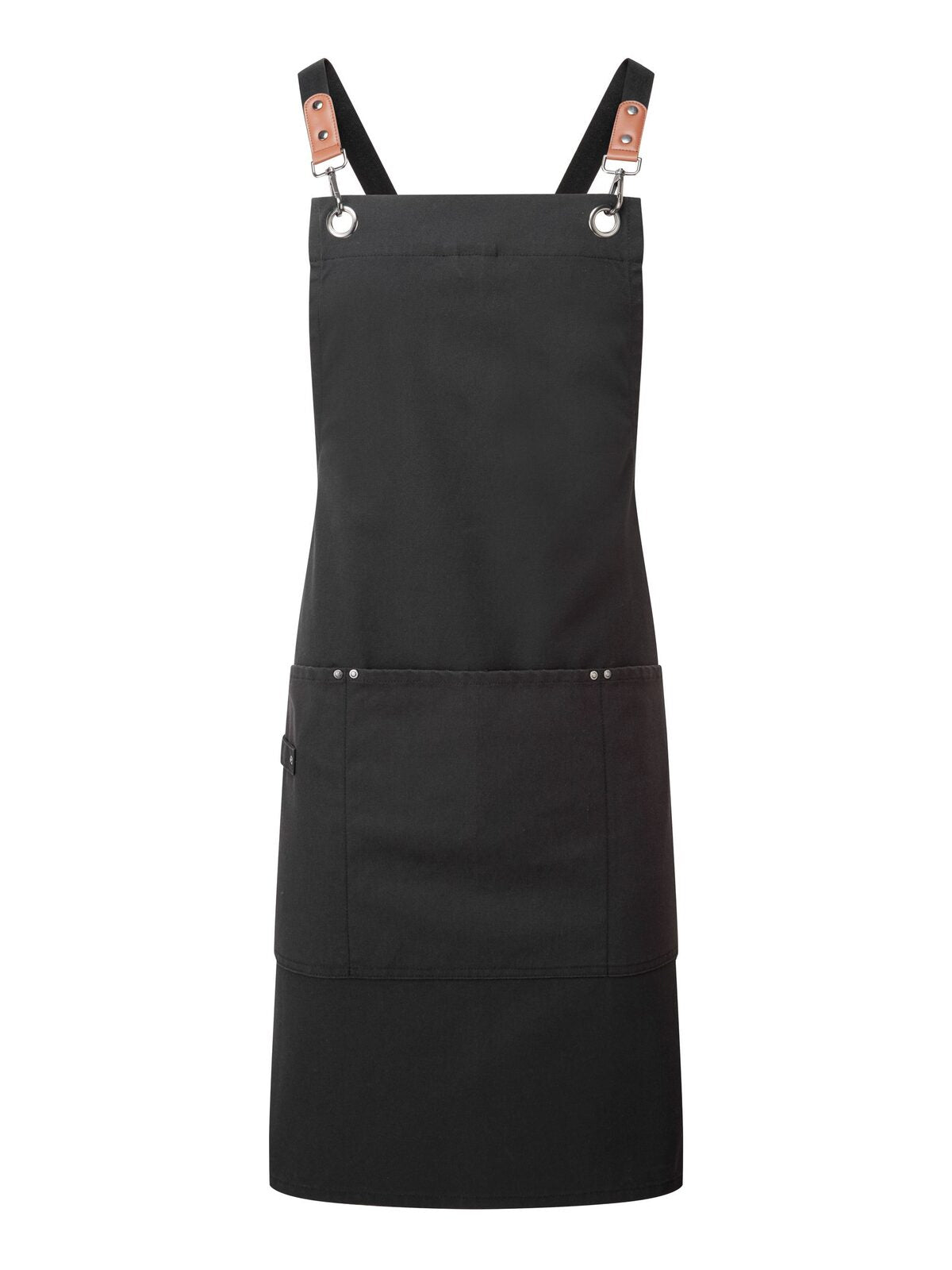 Clip & Clasp' Cross-Back Bib Apron Premier Black