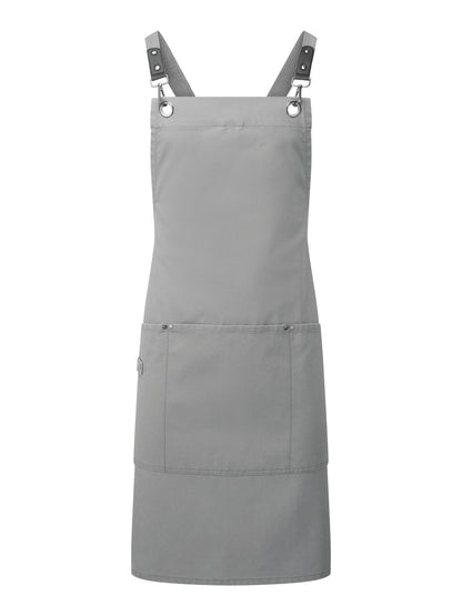 Clip & Clasp' Cross-Back Bib Apron Premier Dark Grey