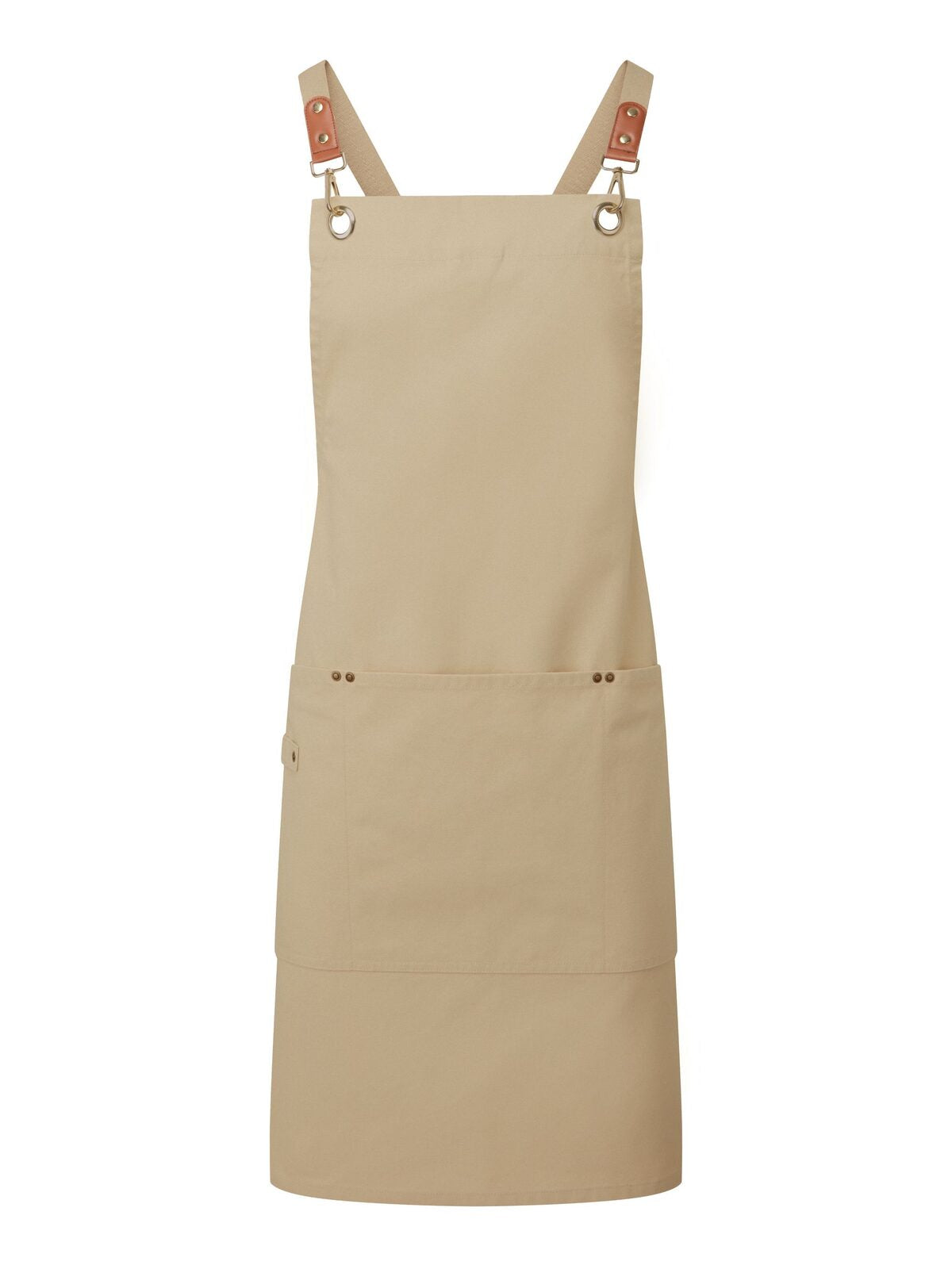Clip & Clasp' Cross-Back Bib Apron Premier Khaki