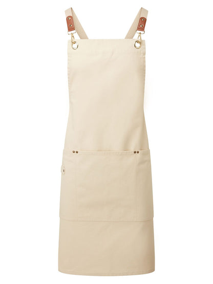 Clip & Clasp' Cross-Back Bib Apron Premier Natural