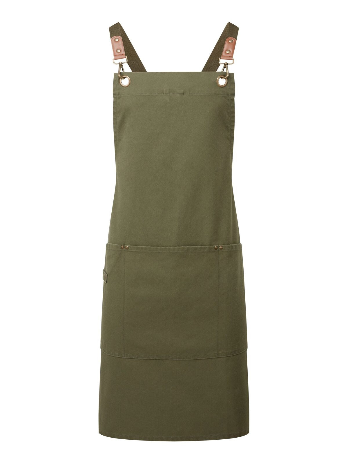Clip & Clasp' Cross-Back Bib Apron Premier Olive