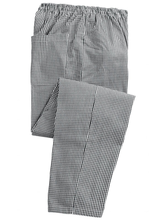 Pull On Chef's Trousers Premier Black White