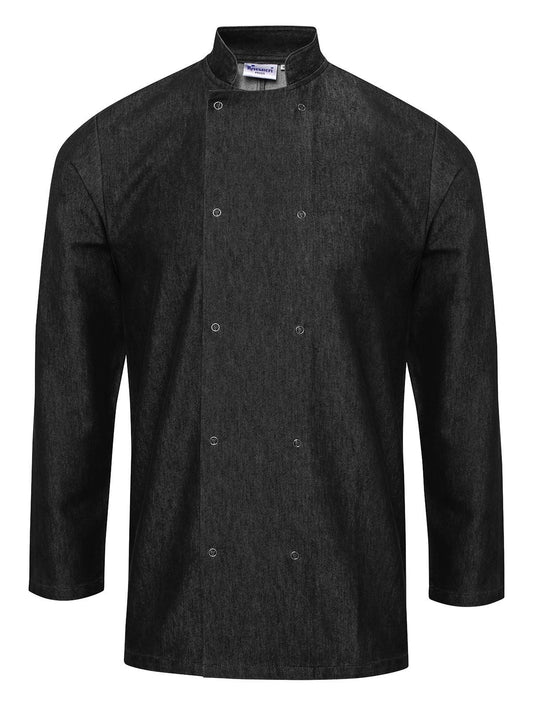 Denim Chef's Jacket Premier Black Denim