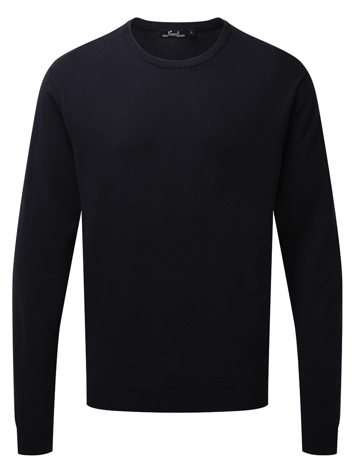 Men's Crew Neck Cotton Rich Knitted Sweater Premier Navy
