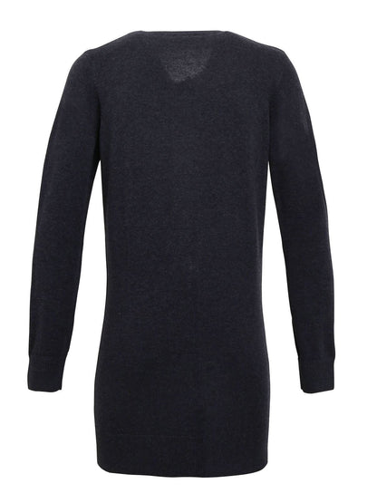 Ladies' Log Length Knitted Cardigan Premier Charcoal
