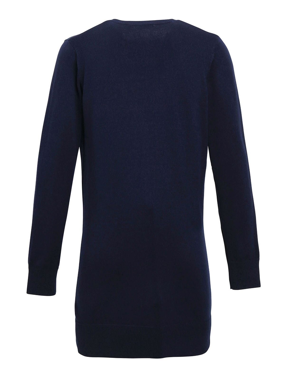 Ladies' Log Length Knitted Cardigan Premier Navy