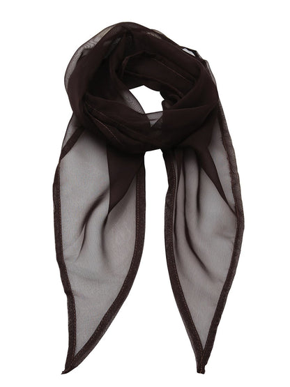 Ladies Chiffon Scarf Premier Brown
