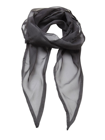 Ladies Chiffon Scarf Premier Dark Grey
