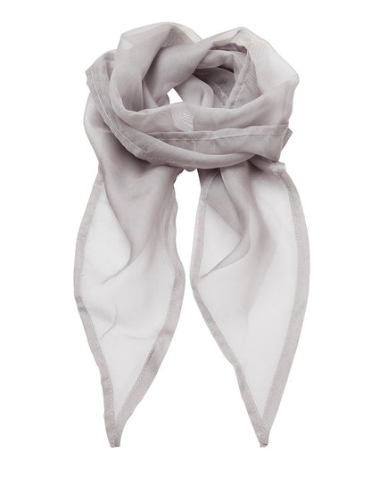 Ladies Chiffon Scarf Premier Silver